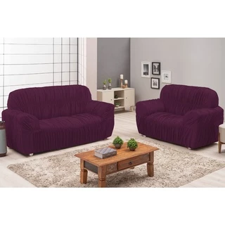 Kit Capa de Sofa Elasticada 3 E 2 Lugares VINHO