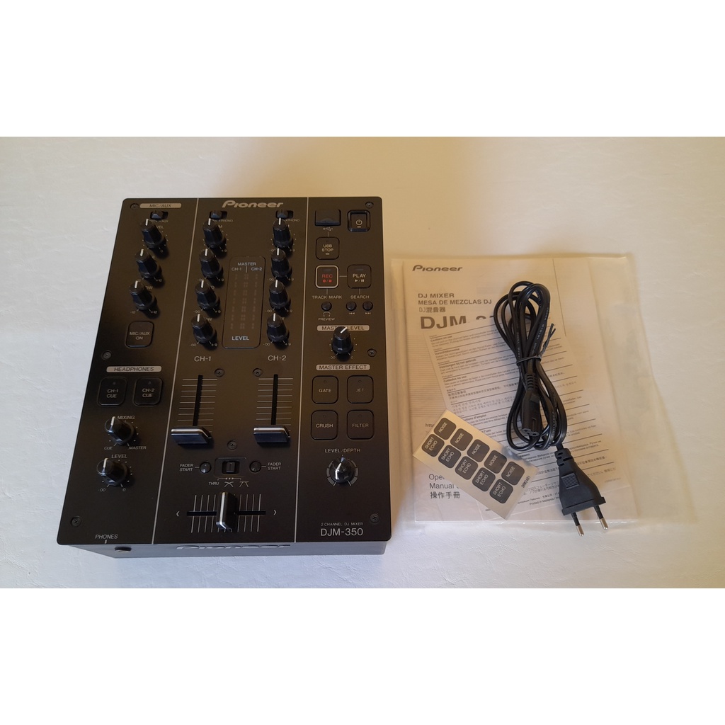 Mixer DJM 350 Pioneer Black Grava Set Mix c/ Efeitos 2 Canais