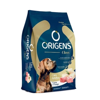 Ração Origens Cães Class Adultos Carne e Frango - 20Kg