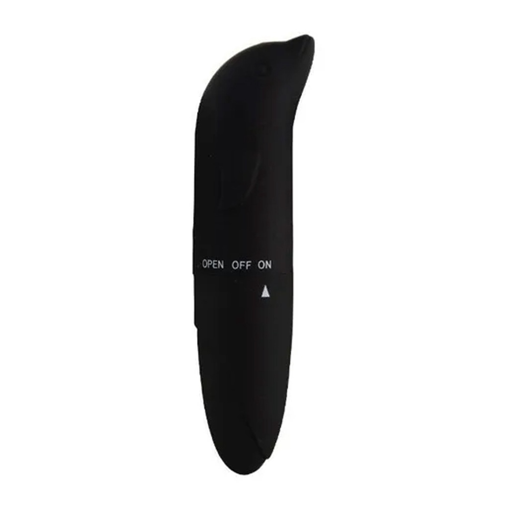 Vibrador Ponto G com Formato Golfinho Preto