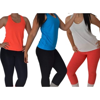 Kit 3 Regata Feminina Nadador Musculação Academia Fitness Ginastica Dry Fit