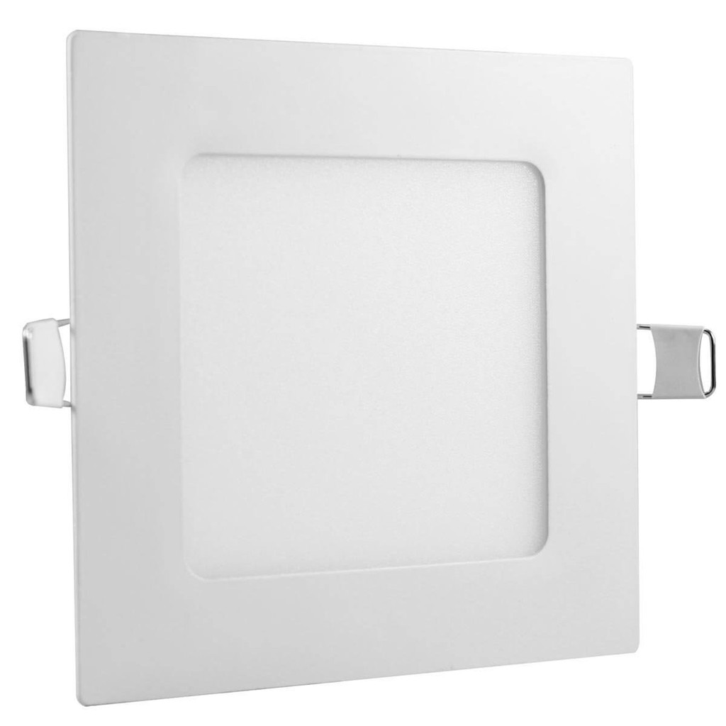 Painel Plafon LED 6W Embutir Quadrado 12x