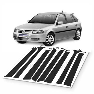 Colunas Adesivo para Carro GOL e PARATI Bola G2 G3 G4 - 4 Portas Acessório para Carro MRMAGOO