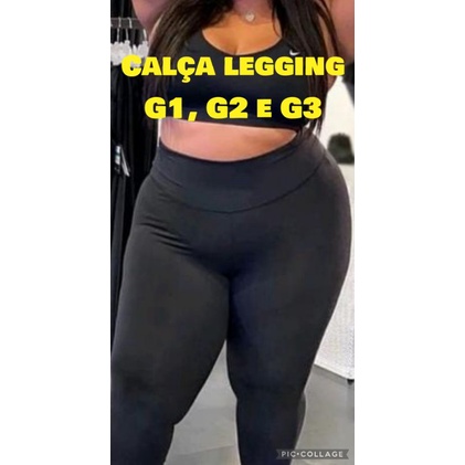 Calça Legging Feminina Lilás Tecido Canelado Bolso no Cós - Ava