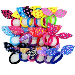 Kit 24 Xuxinha com lacinho / Schrunchies De Cabelos Infantil e Adulto Cores Sortidas Prendedor / Amarrador de Cabelo