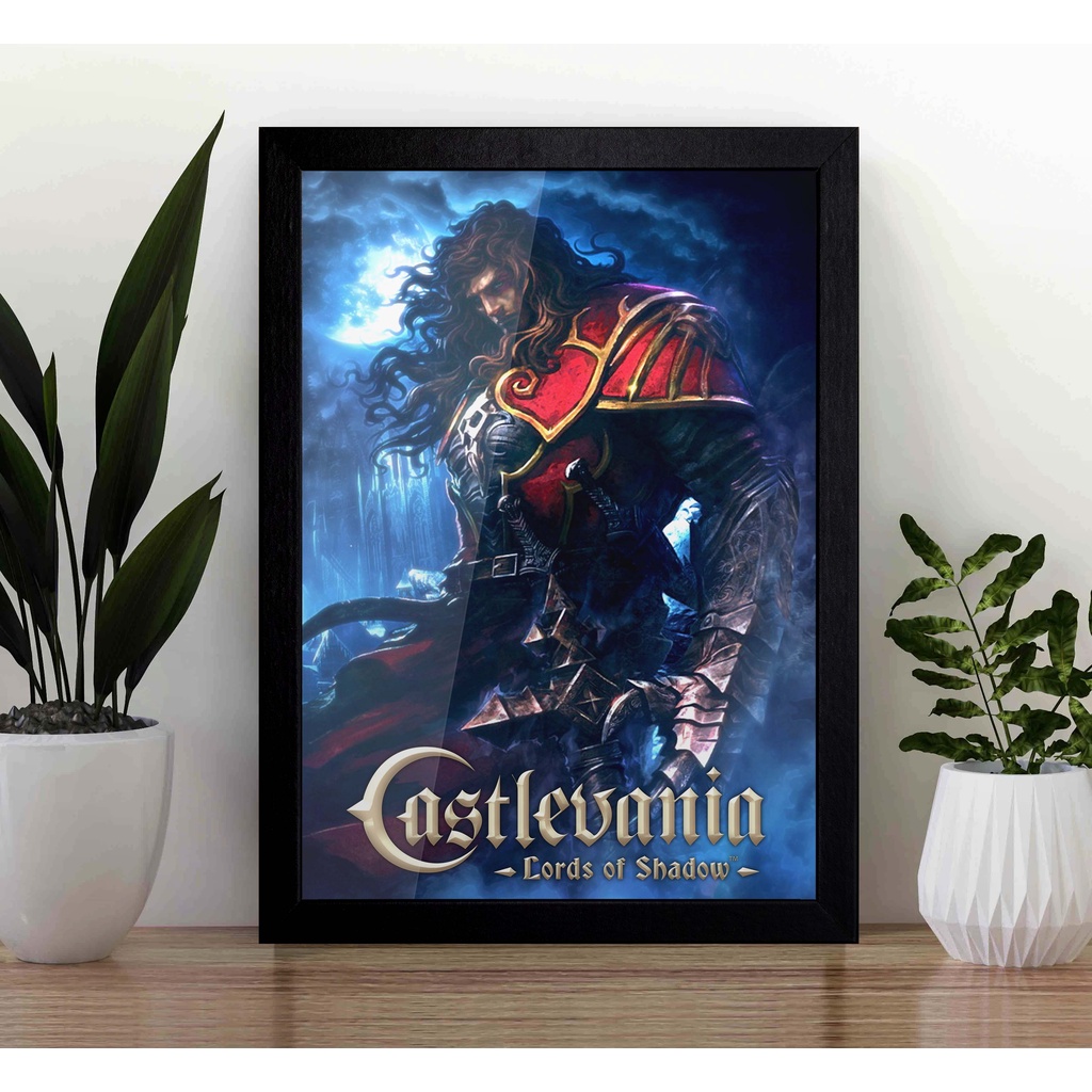 Quadro Castlevania Lords of Shadow A3 com Acrílico Na Frente (Tamanho 45.5 X 33 Cm) Várias Artes à escolha - Poster Gamer com Moldura