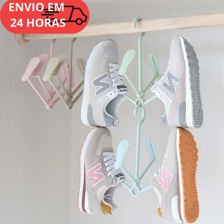 Varal De Pendurar Tenis Para 2 Pares De Calcados De Plastico