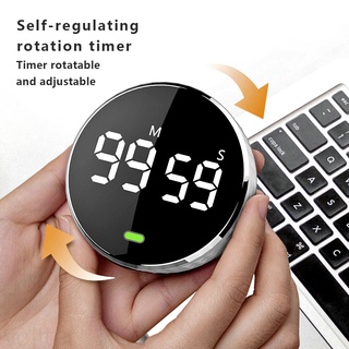 [Voll] Cronômetro Digital Rotativo Redondo LED 99 Minutos 59 Segundos Estudando Alarme De Contagem Regressiva De 3 Nível Volume Gadget De Cozinha