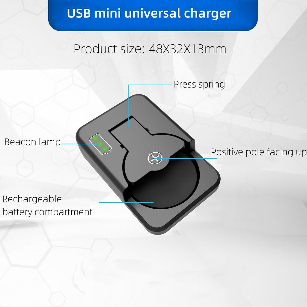 BenjiPower - Chargeur de Piles Plates/Boutons Universel à 4 emplacements (LIR2032, LIR2025, LIR2016, LIR1632, LIR1620, LIR2477, LIR2430, LIR2440, LIR2450, LIR2466