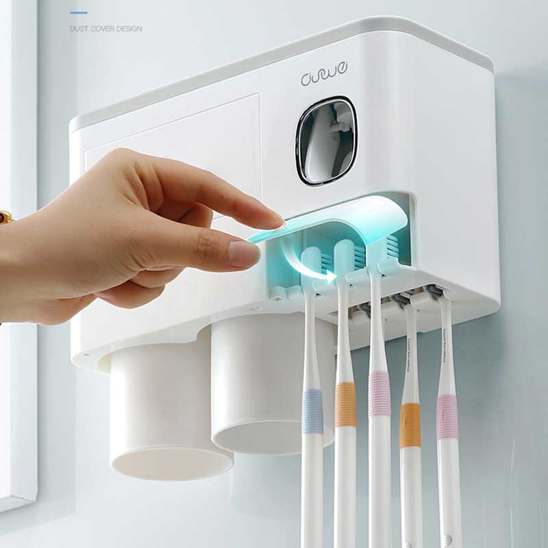 Dispenser Aplicador Creme Dental Pasta Dente Suporte Escovas Shopee