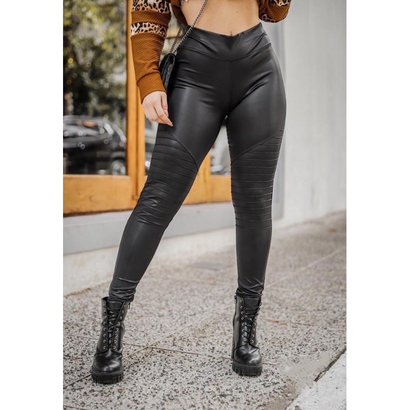 Calça Skinny Feminina Preta Montaria Cintura Alta Moda Tendência