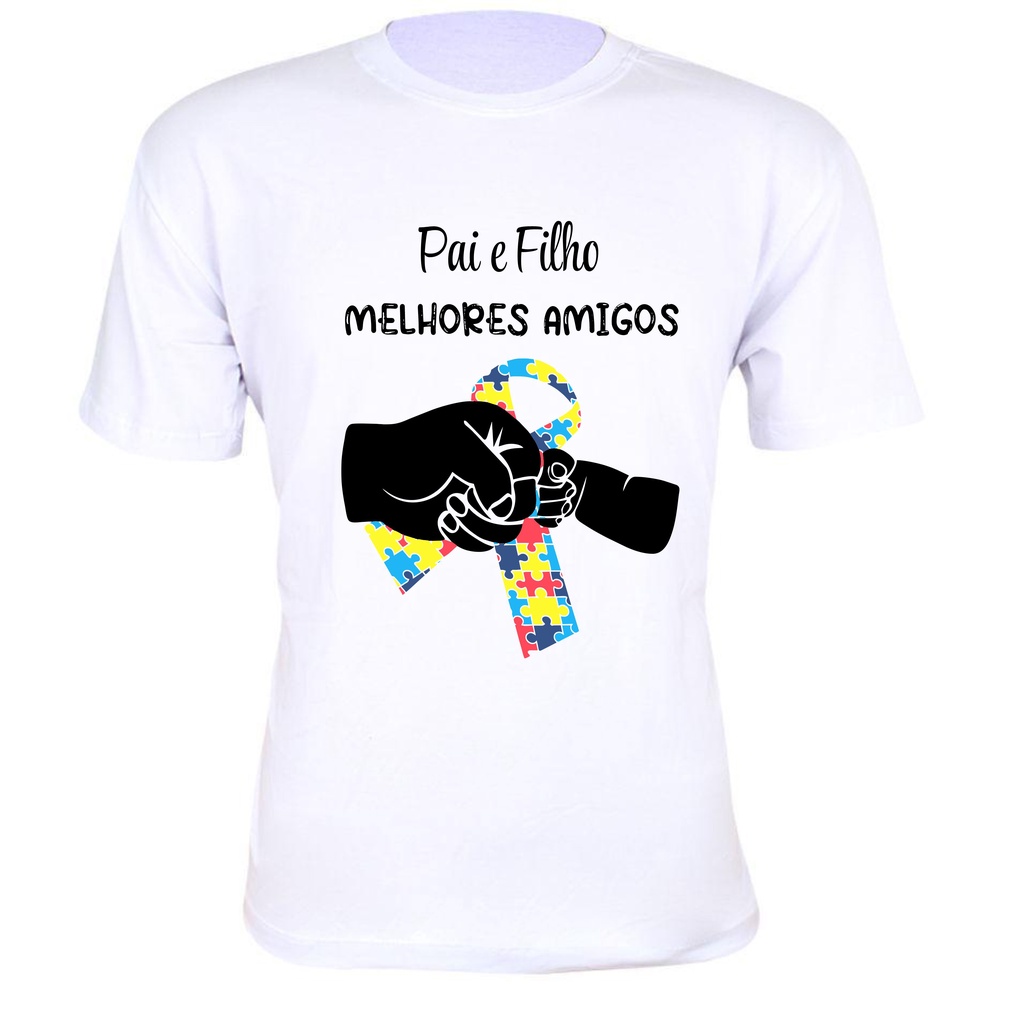 Camiseta Autista Autismo Pai E Filho Melhores Amigos Masculina | Shopee ...