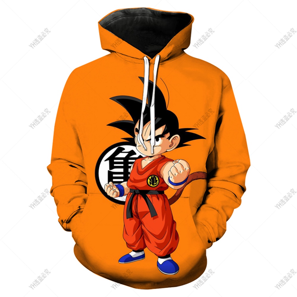 Casual Desenho Animado Anime Dragon Ball Hoodie 3D Moletom Masculino  Estampado Feminino Roupa De Rua DBZ Macacões Legais Blusas Quentes