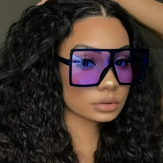 Óculos De Sol Fashion Square Oversized Sunglasses For Women Shades Proteção UV