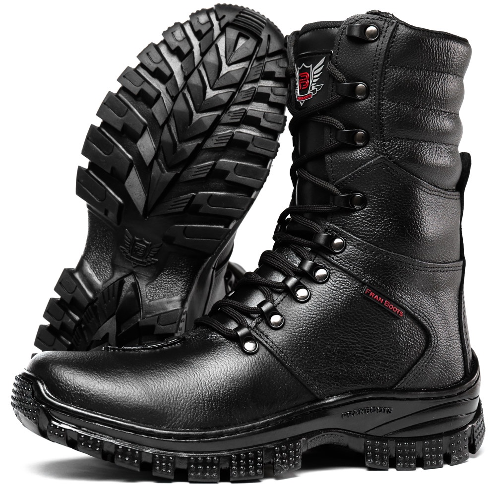 Bota Coturno Masculino Militar Tático Couro Legitimo Cor Areia | Shopee ...