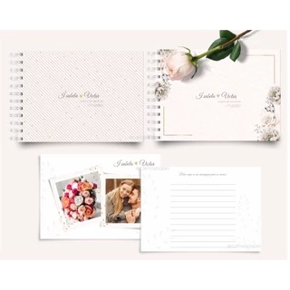Caderno de Assinaturas Casamento Personalizado no papel 120gr