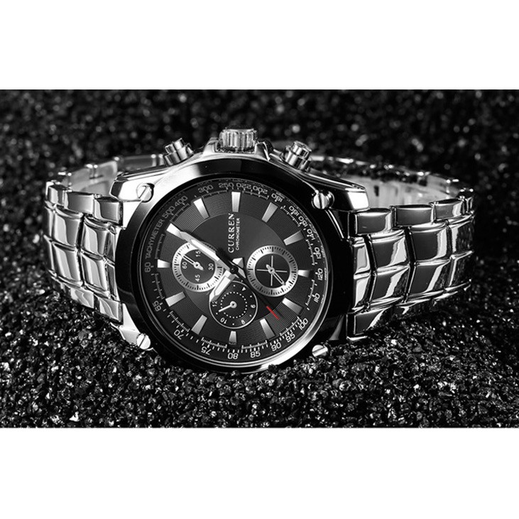 CURREN Men s Watch Luxury Business Sport Quartz Military Waterproof Stainless steel 8025X Shopee Brasil
