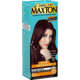 Tinta de cabelo maxton ruiva +instigante acaju 5.5