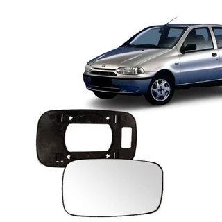 Lente do retrovisor com base fiat palio 96/00 uno fire l.e