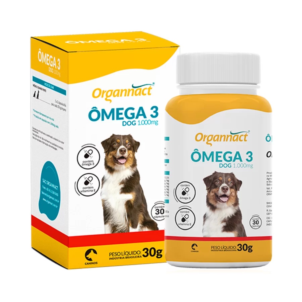 SUPLEMENTO VITAMINICO PELO E DERME ORGANNACT OMEGA 3 1000MG 30 CAPSULAS