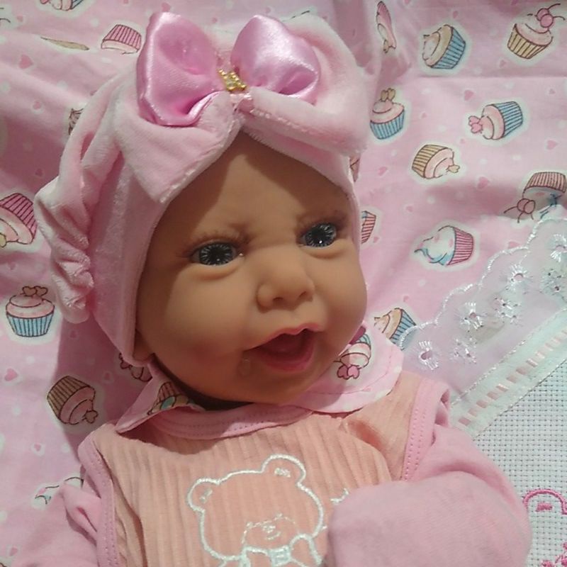 Boneca Bebê Reborn Anny Doll Baby Shorts e Blusa - Cotiplás