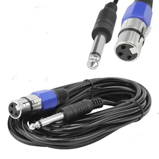 CABO P10 X XLR FÊMEA TIPO CANNON 5 METROS PARA MESA DE SOM