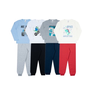 Kit 2 Peças Inverno | 1 Blusa em Malha + 1 Calça em Moletom | Menino Conjunto Infantil e Juvenil | Liquidação Inverno