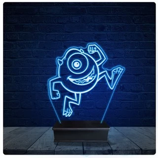 Luminária Led Acrilico Abajur - monstros sa mike wazowski