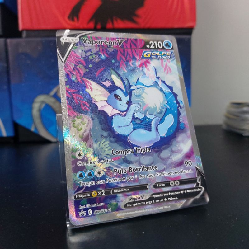 Carta Pokémon Vaporeon Vmax Promo Original Copag