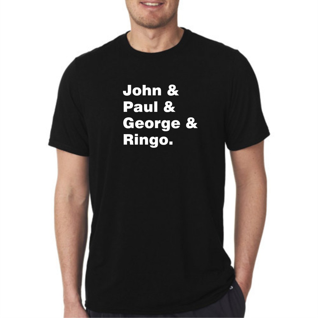 camiseta john paul ringo george branca