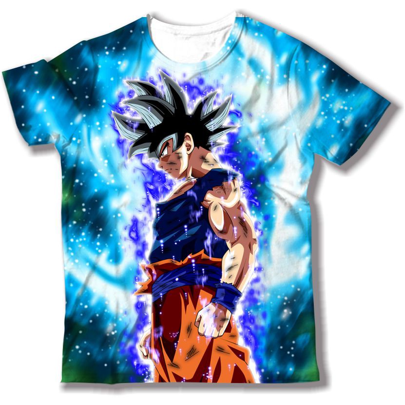 Camisa Camiseta Blusa Black Goku Instinto Superior