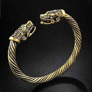 Vintage Viking Moda Masculina Pulseira De Dragão De Aço Inoxidável Motocicleta Hip Hop Punk Jewelry