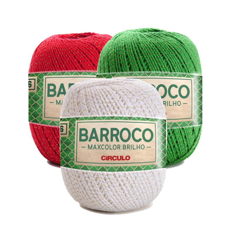 Fio/Linha Circulo Barroco Maxcolor Brilho 200g/216m Algodão | Shopee Brasil