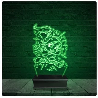 Luminária Abajur Acrílico Led - Detona Ralph Vanellope 10