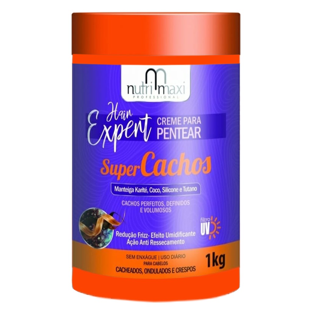 Creme para Pentear Extrato de Mandioca e Quiabo 1Kg NutriMaxi Hidratante e  Emoliente