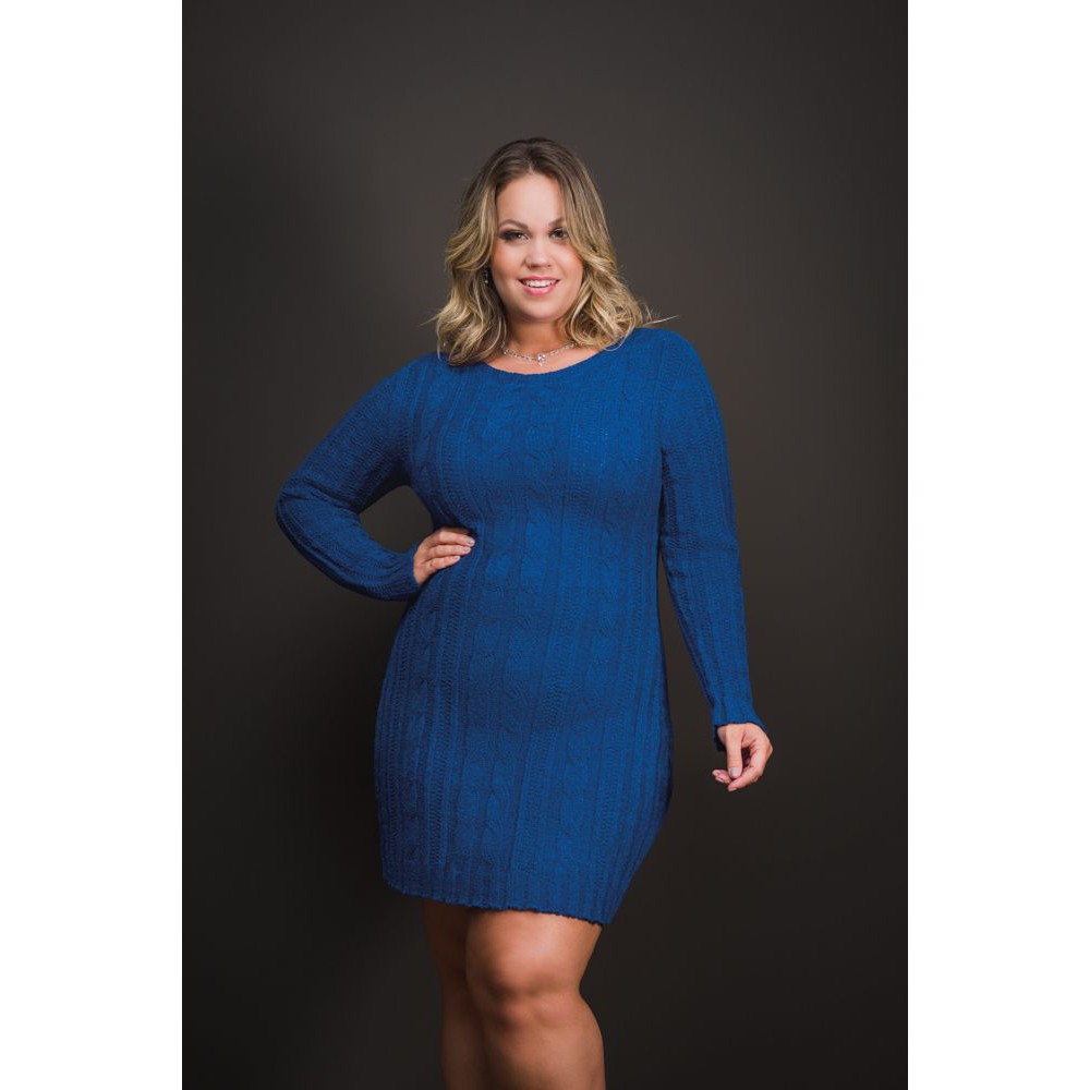 Vestido de hot sale lã plus size