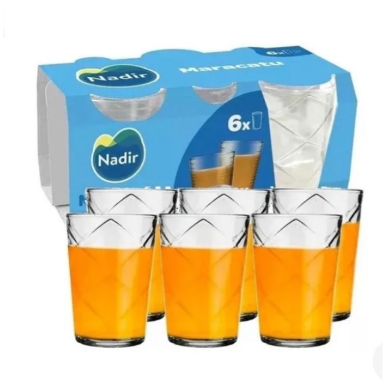 Jogo de Copos 265ml 6 Peças Batuque Nadir Nadir Utilidades Domésticas  Tropical Multiloja