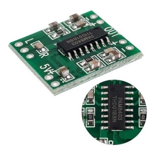 Pam8403 Super Placa Mini Amplificador Digital 2x 3w Arduino | Shopee Brasil