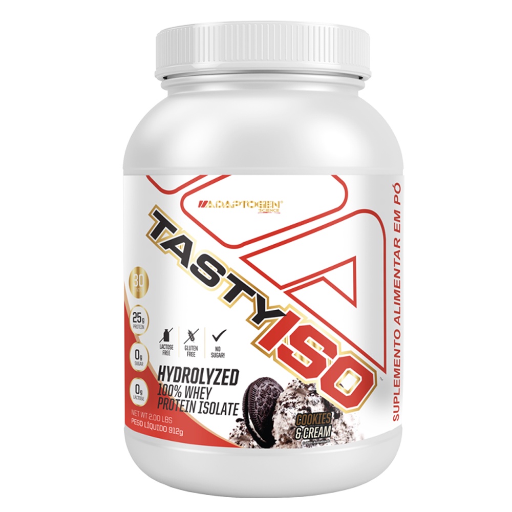 Adaptogen Tasty Iso 912g Whey Protein Isolado sem lactose