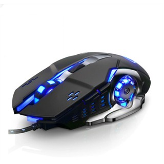 Mouse Gamer Mecânico com Fio T-wolf V6 para Competição/Computador Desktop