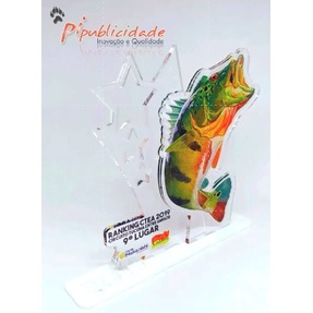 Troféu Pescaria Acrílico - Pesca, Peixe, Tucunaré (1 UNIDADE)
