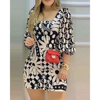 Vestido florido curto store colado