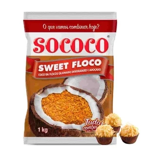 Coco em Flocos Queimado Sweet Sococo 1kg