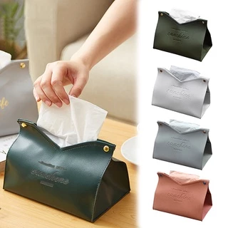 Material Criativo De Couro Caixa De Lenços De Papel/Para Uso Doméstico Dobrável/Decoração De Guardanapo Estilo Nórdico
