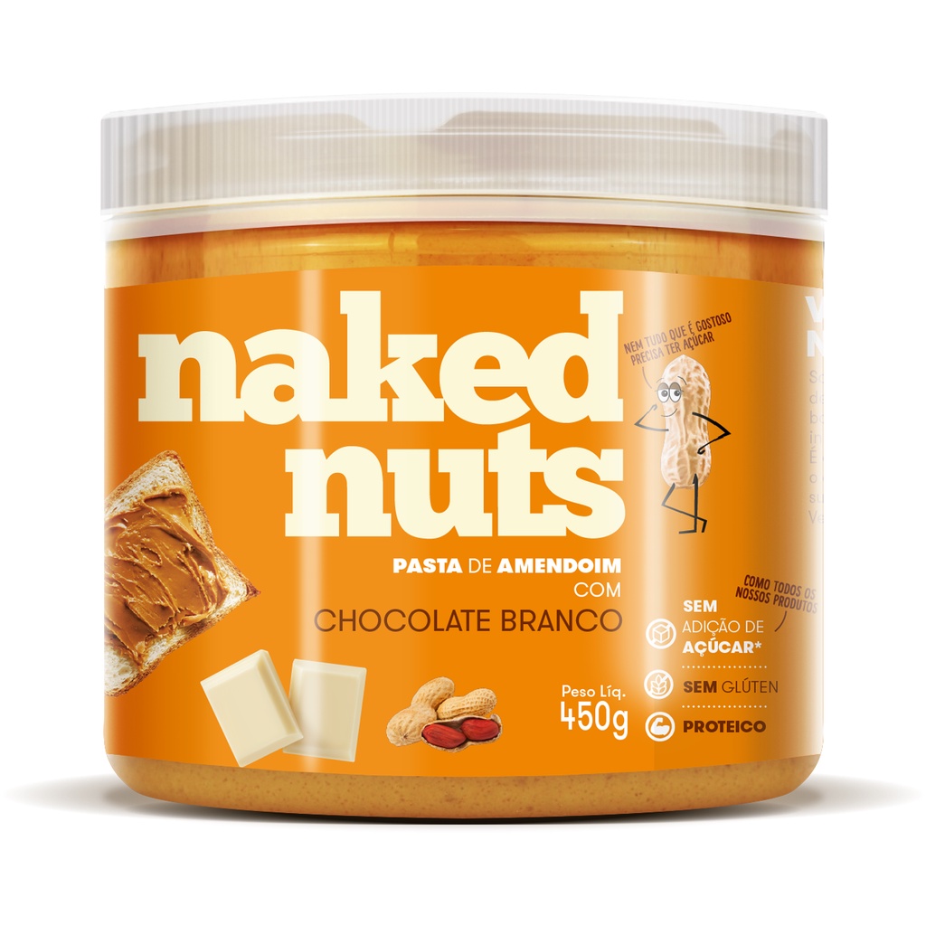 Pasta De Amendoim Com Chocolate Branco G Naked Nuts Shopee Brasil