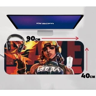 Mouse Pad Gamer Raze Valorant Extra Grande 90x40 70x30 Personalizado borda costurada mousepad
