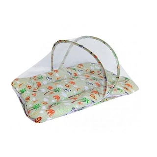 Colchonete Macio com Mosquiteiro Dobrável Várias Estampas 100% Algodão