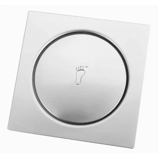 Ralo Click Inteligente Quadrado 9,5 cm X 9,5 cm Cromado