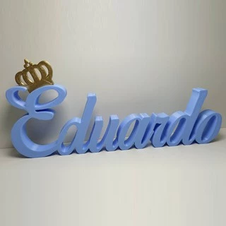 Nome personalizado impresso em 3D