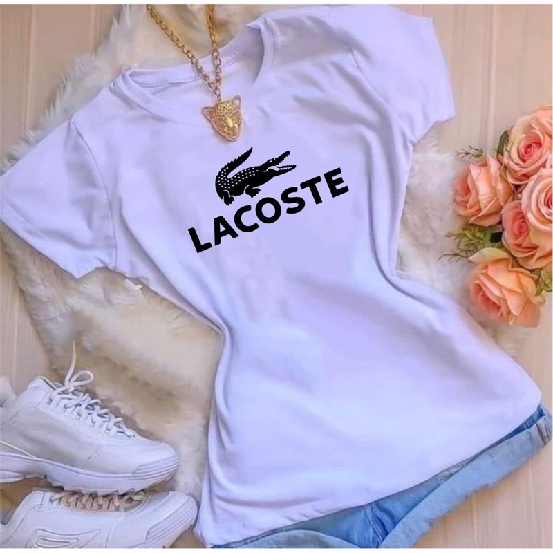 Camiseta baby hot sale look feminina lacoste